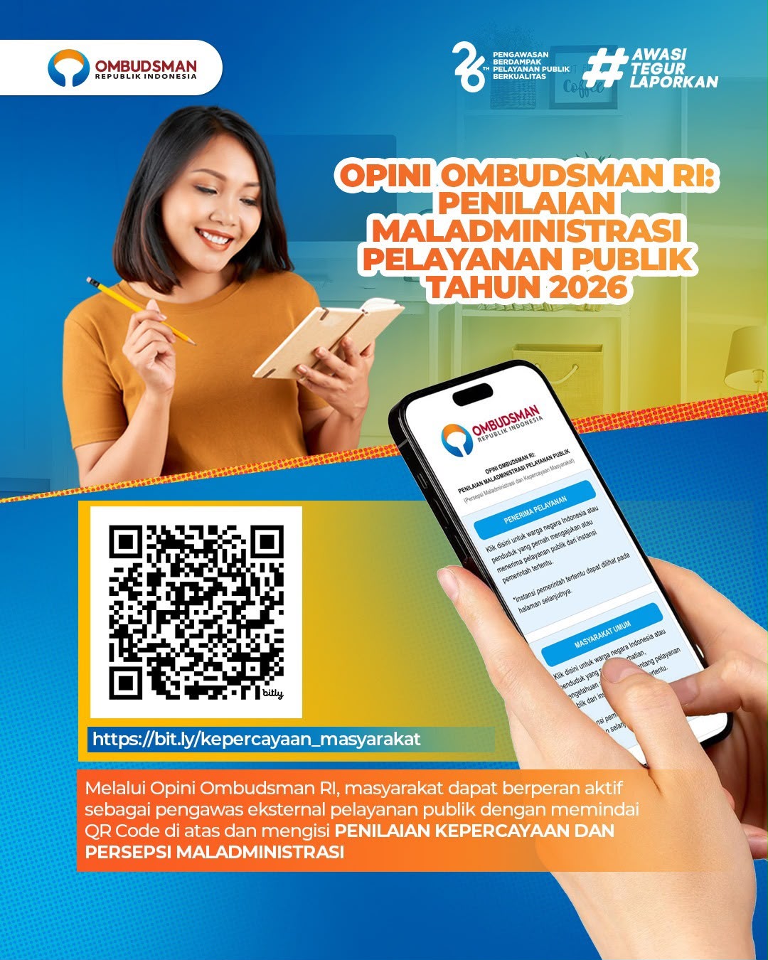 Opini Ombudsman RI : Penilaian Maladministrasi Pelayanan Publik Tahun 2026